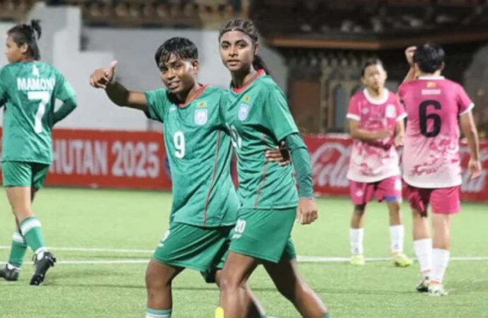 ভুটানকে হারিয়ে সাফ নারী অনূর্ধ্ব-১৭য়ে বাংলাদেশের দুরন্ত শুরু
