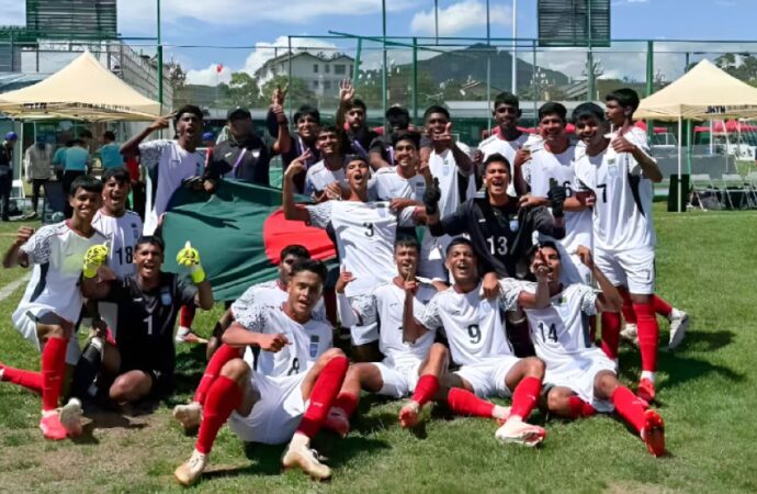 চীনে দাপুটে জয় দিয়ে বাফুফে একাডেমির যাত্রা শুরু