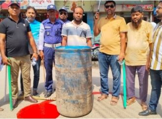 পাংশায় যানজট নিরসনে বণিক সমিতির উদ্যোগ