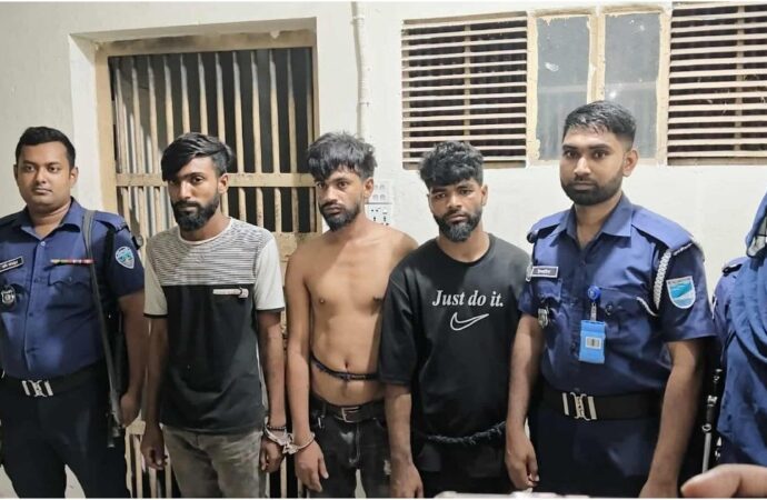 ভৈরবে মালবোঝাই পিকআপ ছিনতাইয়ের সময় ৩ যুবক গ্রেফতার
