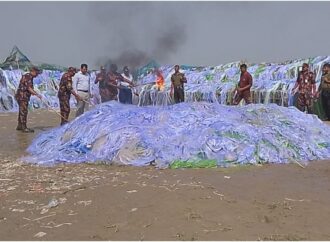 কুষ্টিয়ার দৌলতপুর সীমান্তে যৌথ অভিযান চালিয়ে ১৪ কোটি টাকার অবৈধ জাল ধ্বংস