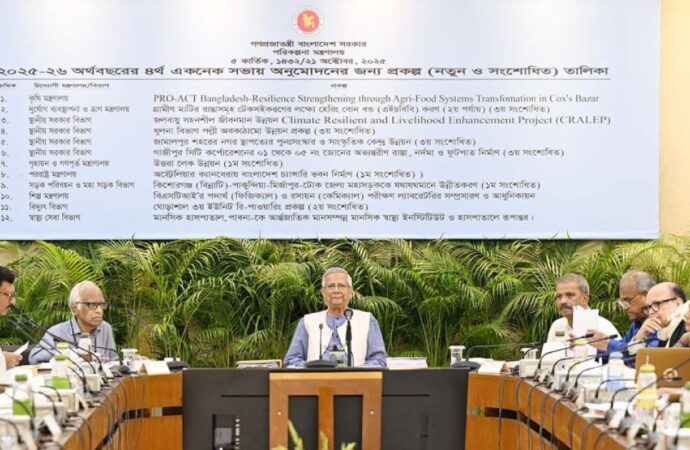 একনেক অনুমোদন ১৩ প্রকল্পের মোট ব্যয় প্রায় ১৯৮৮ কোটি টাকা