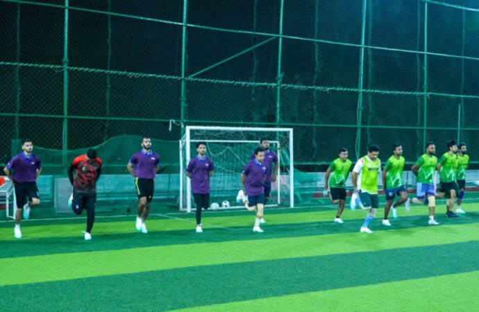 ওয়ালটন করপোরেট ফুটবল দলের নিবিড় অনুশীলন