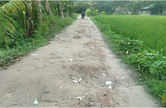 কমলনগর হাওলাদারপাড়া–বারঘর সড়ক ৪০ বছরেও পাকা হয়নি