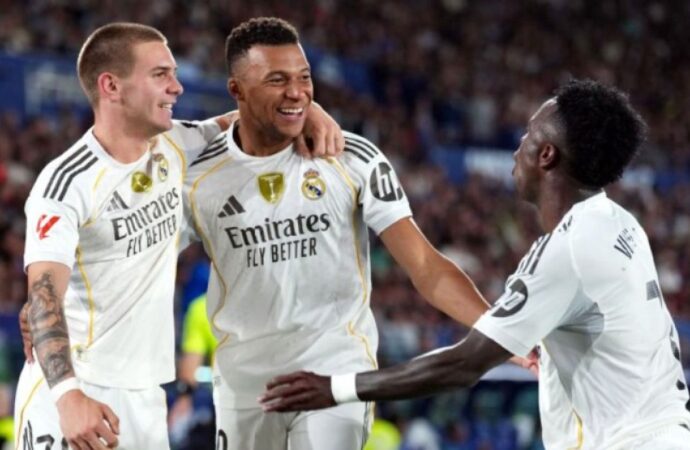 এমবাপ্পের জোড়া গোলে রিয়াল মাদ্রিদের বিশাল জয়