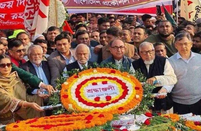 বিজয় দিবসে জাতীয় স্মৃতিসৌধে বিএনপির শ্রদ্ধা নিবেদন