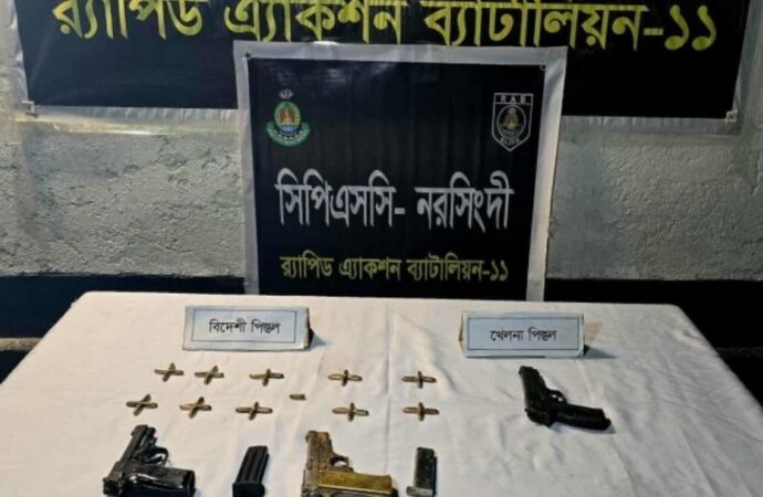 হাদিকে হত্যাচেষ্টা: পিস্তল ও পরিকল্পনাকারী বাবাসহ গ্রেপ্তার