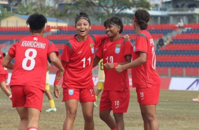 ভুটানকে ১২ গোলের বিশাল ব্যবধানে হারালো বাংলাদেশের মেয়েরা: জোড়া হ্যাটট্রিক সাফে শুভ সূচনা