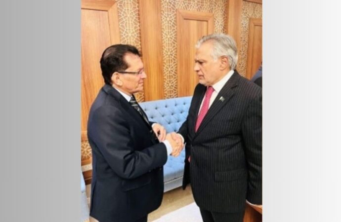 পাকিস্তানের পররাষ্ট্রমন্ত্রীর সাথে ড. খলিলুর রহমানের সাক্ষাৎ