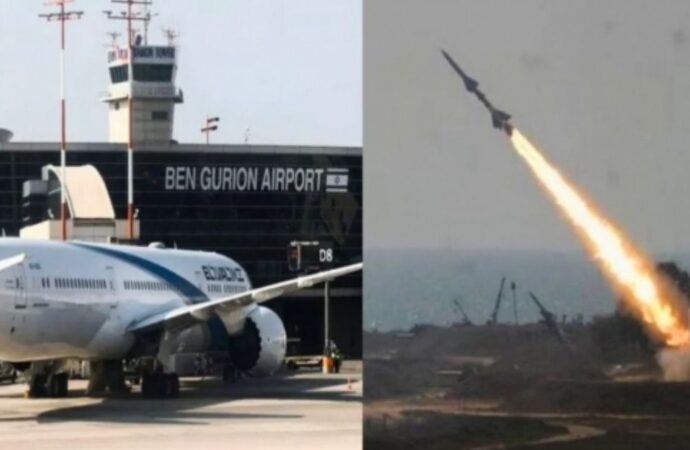 ইসরায়েলের প্রধান বিমানবন্দরে ভয়াবহ ক্ষেপণাস্ত্র হামলা