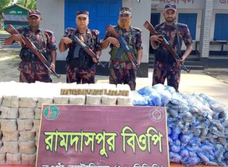 চাঁপাইনবাবগঞ্জ সীমান্তে বিপুল পরিমাণ ভারতীয় বিড়ি ও কারেন্ট জাল আটক করল বিজিবি