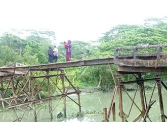 ১২ বছর ভাঙা সেতু, ঝুঁকি নিয়ে চলাচল ৪০ হাজার মানুষের