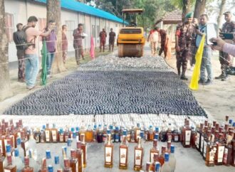 কুষ্টিয়া-মেহেরপুর সীমান্তে জব্দ মাদকের চালান ধ্বংস