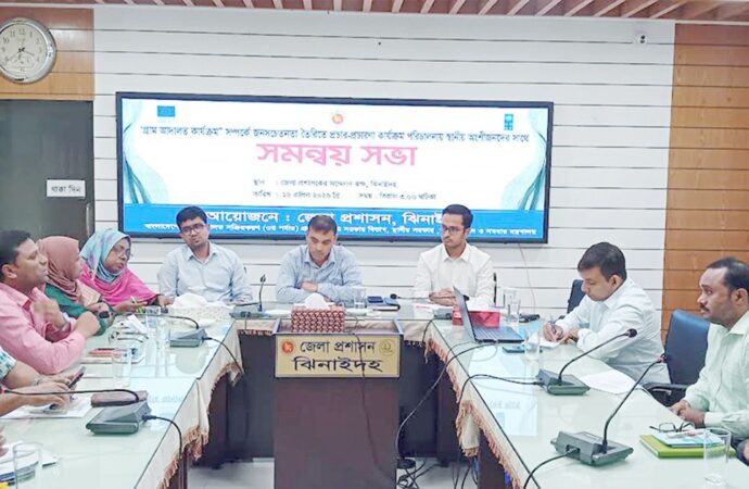 ঝিনাইদহে গ্রাম আদালত বিষয়ক সমন্বয় সভা