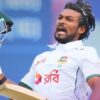 মিরপুরে টেস্ট ক্যারিয়ায়ের নবম সেঞ্চুরি তুলে নিলেন শান্ত