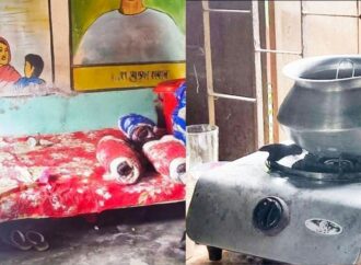 স্কুলের ক্লাসরুমে প্রধান শিক্ষকের ‘সংসার’