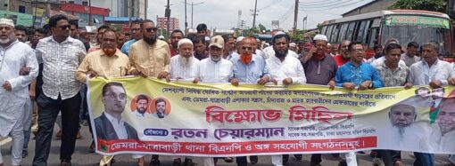 ডেমরায় বিএনপির বিক্ষোভ মিছিল ও বৃক্ষরোপণ